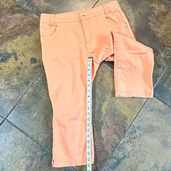 Chico’s Orange Cropped Platinum Denim Ultimate Fit Size 1, 8 - Picture 4 of 11